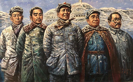 黄文佑《战略转移》  规格：235×136cm  2016年作